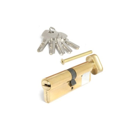 APECS SM-90-G-G cylinder mechanism, key-wrench, perforated, gold color