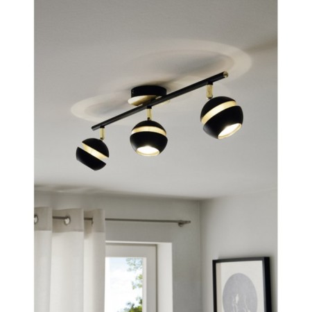 Nocito 3x3.3W GU10 lamp, black, gold-1