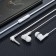 Hoco M102 headphones, wired, vacuum, microphone, 1.2 m, white