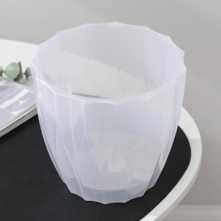 Kashpo for flowers with an insert “flute”, 3 l, the color is transparent-1