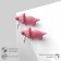 Polymer clay earrings "dinosaur", pink color