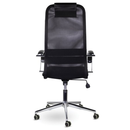 Armchair for the head of Brabix Pilot EX-610 CH Premium, chrome, fabric-plot, black-4