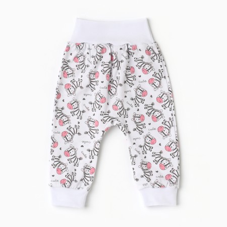 Children's sliders "Antoshka", pink/zebra color, height 74