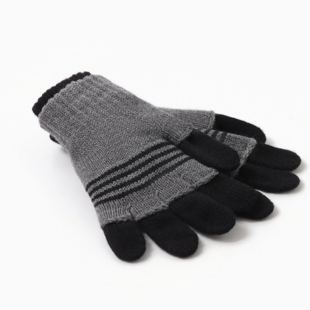 Gloves are children's double, black/gray, size 16-1