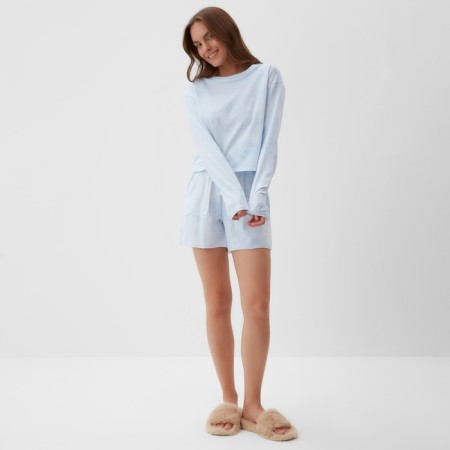 Women's costume (longshit and shorts) KAFTAN p. 44-46 blue-6
