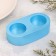 Gypsum Summary of Gypsum for two candles oval, 12x6x3cm, blue