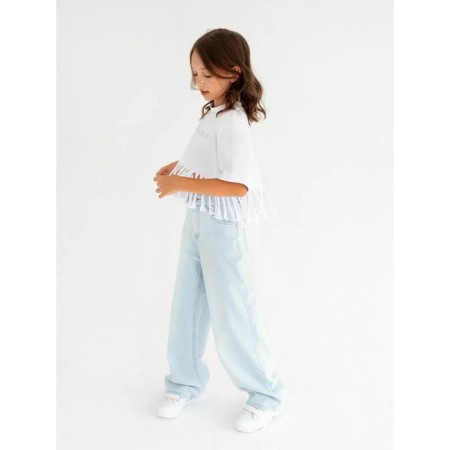 T -shirt for girls, height 134 cm, white color-7