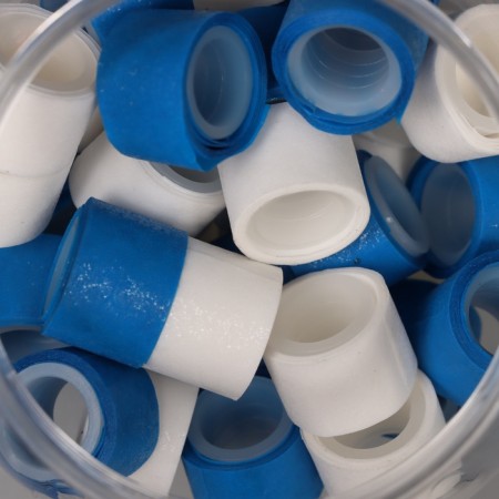 Sticky tape plastic in the jar "White and Blue" NR 40 pcs 1.2 cm, dl. 0.9 m 7x7x9 cm-3