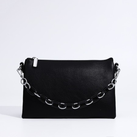 Bag Cross-Bodi with a zipper, black color