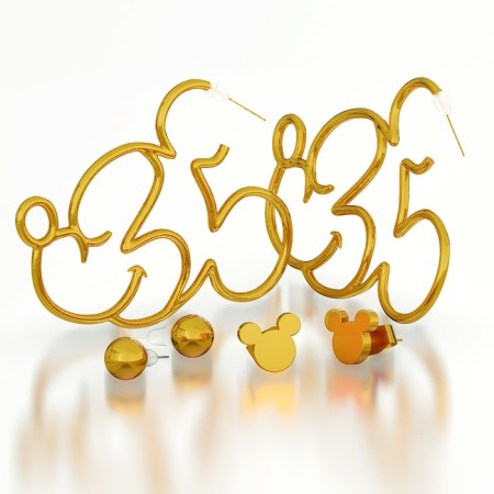 Metal earrings, 3 pairs, jewelry, Minnie Mouse
