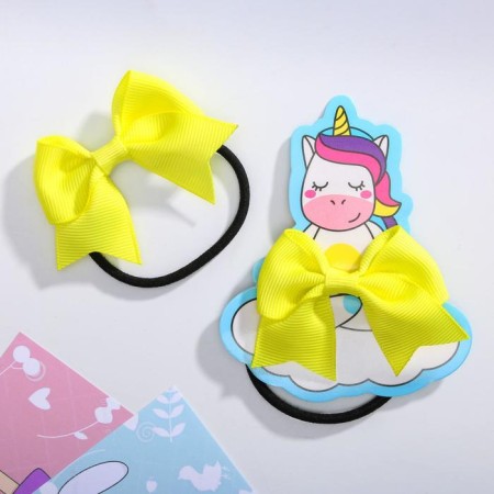 Hair elastic band with a unicorn bow 9.5 x 8 cm-2