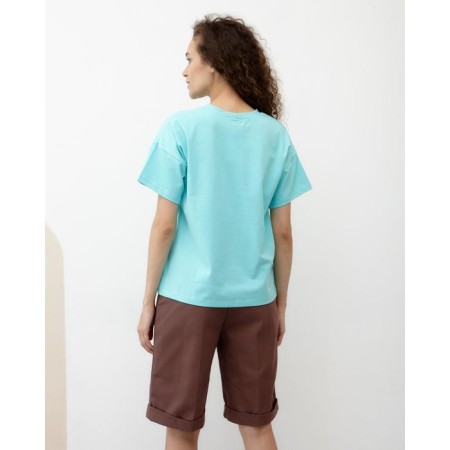 Women's T-shirt Minaku Regular Fit: Blue color, rr 48-2