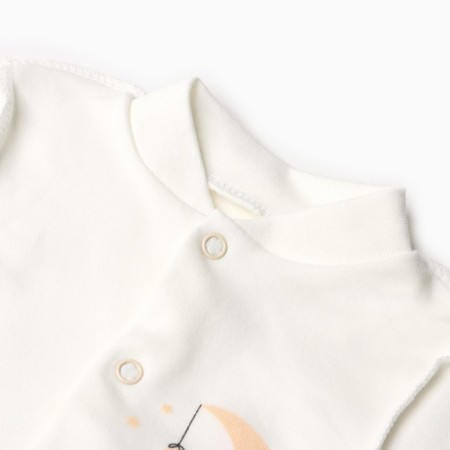 Blouse with closed handles, milk/bears, height 62 cm-1