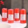 Candle cylinder, 5x11.5 cm, set 4 pcs, red