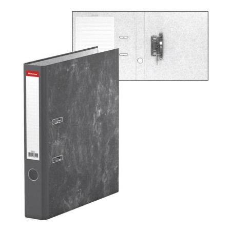 A4, 50 mm, Erichkrause Economy, collected, marble, gray, capacity of 350 sheets