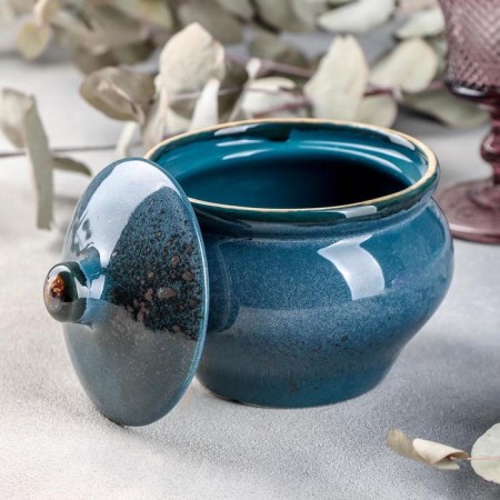 Porcelain BLU REATTIVO baking pot, 500 ml-1