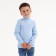 School turtleneck for children, blue color, height 128