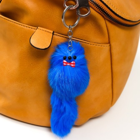 Fluffy on a ring 6.5 x 6.5 x 14 cm, Mix color