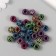 Beads for creativity plastic "Neon strips on black" set of 20 g 1.1x1.1x1 cm