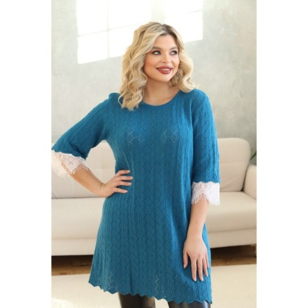 Women's dress, size 54, blue color-4