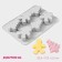 Baking form New Year's share "New Year's gingerbread", silicone, 6 cells, 25.5 × 17.5 × 2.5 cm, color gray color