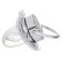 Set: nipple - Orthodontic dummy with the holder “I love dad”, with a cap, from 6 months, silver, rhinestones, rhinestones