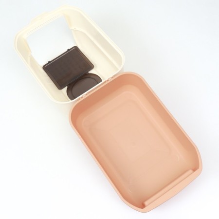 The toilet is closed with a folding top of 36 x 51 x 34 cm, orange-11