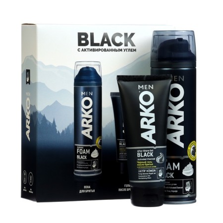 Gift Male Arko: Black shaving foam, 200 ml + gel after shaving Black, 100ml