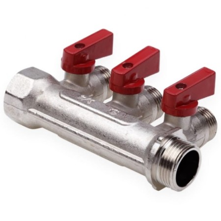 Aqualink threaded manual, 3/4 "x3/4" x1/2 ", internal/outer, 4 outputs, with balloons. Taps-6