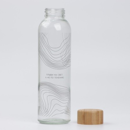 Water bottle "Swim", 500 ml, glass-1