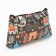 Lightning cosmetic bag, dark brown color