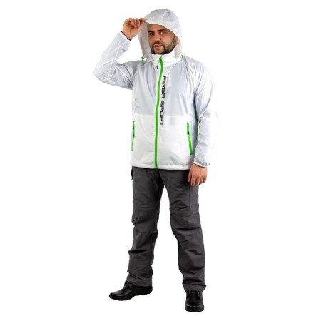 Vetrovka Payer "Fox" is moisture-proof, nylon, white with black, rr 56-58 Height 182-188-6