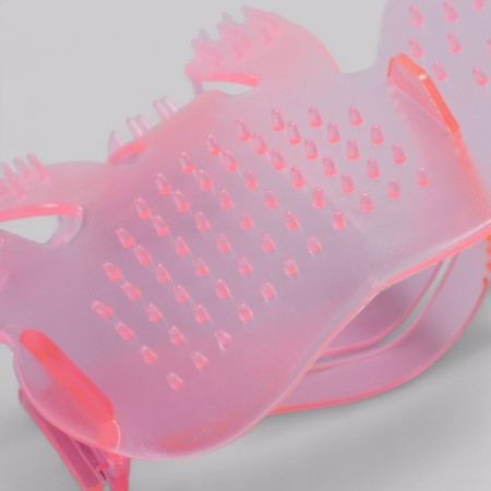 Rubber massage brush on hand, pink-5