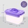 Container for storage with a lid and liner 6.5 liters, lilac color