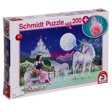 Puzzle "Princess and Unicorn", with a gift, 200 elements