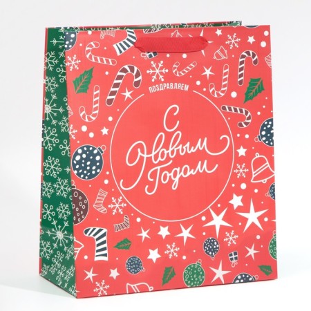 Laminated vertical package “Happy New Year”, Ml 23 x 27 x 11.5 cm, New Year-1