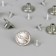A set of denim buttons, 17 mm, 100 ± 5 pcs, silver color