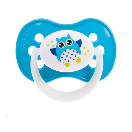 Silicone Syilicone dummy OWL, from 0 to 6 months, color mix-1