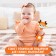 A rattle with a teether "deer", color orange