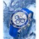 Men's watches, with a calendar, backlight, chronograph, D-4.3 cm, blue