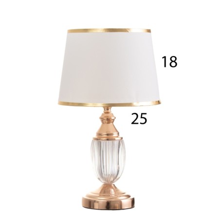 Table lamp "Yuri" 1x40W E27 1x3W LED gold 25x25x41cm-5