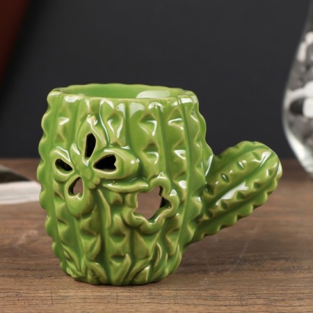 Aroma lamp ceramics "Cactus with a butterfly" mix 9x11x7 cm-6