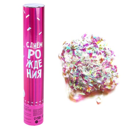 Pneumatic clap "Happy Birthday" pink, neon 30cm-1