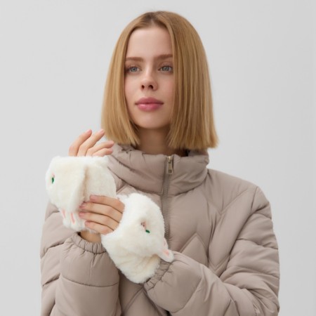 Mittens teenage minku bun 24 cm color white-1