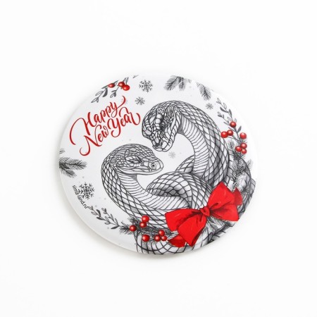 Pocket mirror "Happy New Year", diam. 7 cm-3