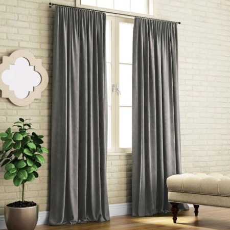 Set of curtains "Kim", size 200 x 270 cm - 2 pcs, dark - gray