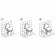 Sound -insulating gasket for floor toilet and bidet Wave, 57x28 cm