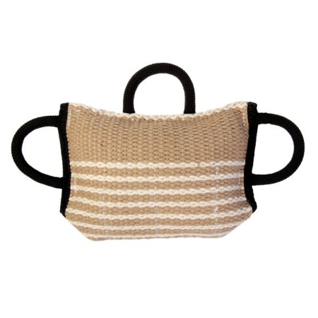 Gryzak pillow with 3 handles, jute