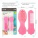 Set for hair care: comb and brush "Flower", pink color