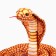 Soft toy "Cobra", 30 cm/200 cm, yellow color